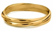 14K Solid YELLOW Gold THIN Rolling Ring. IN STOCK! FREE SHIPPING!